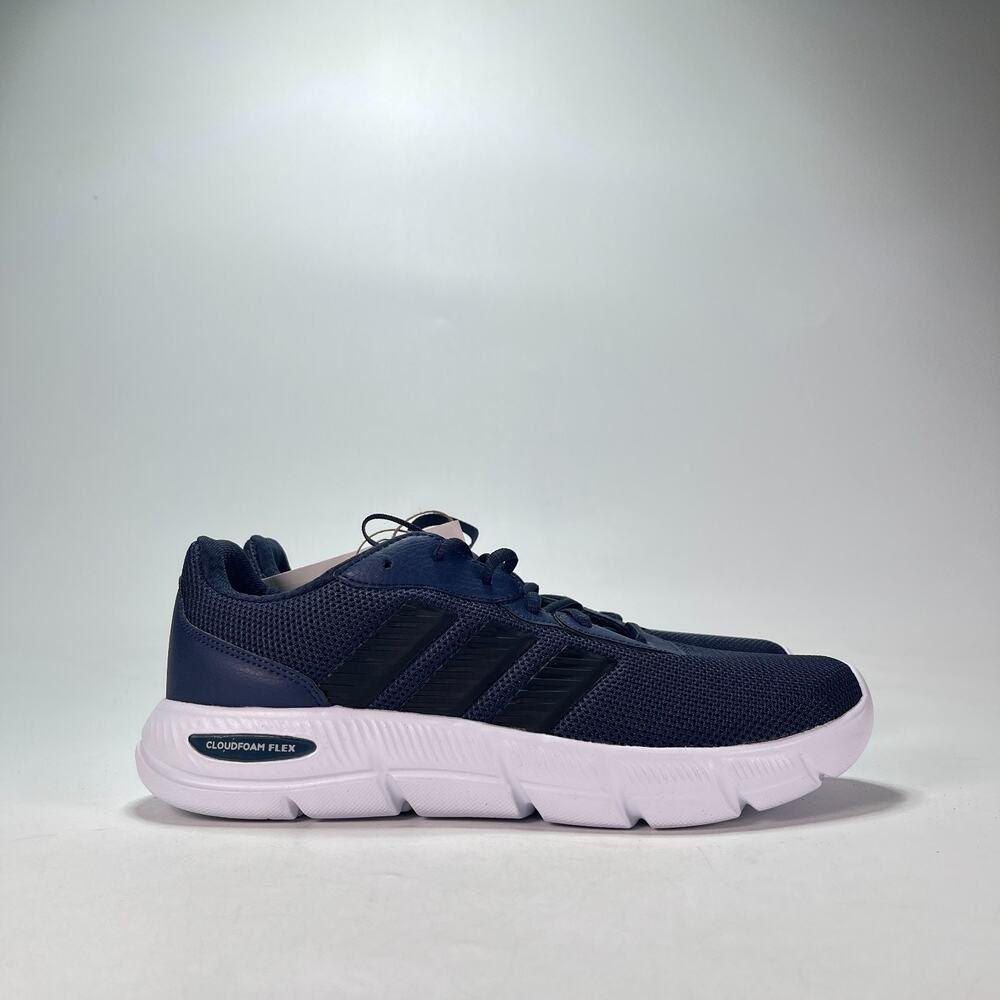 adidas Cloudfoam Flex Laces Shadow Navy Core Black Walking Shoes Men's Size 8.5